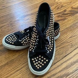 Superga Sneakers w/ Gold Studs